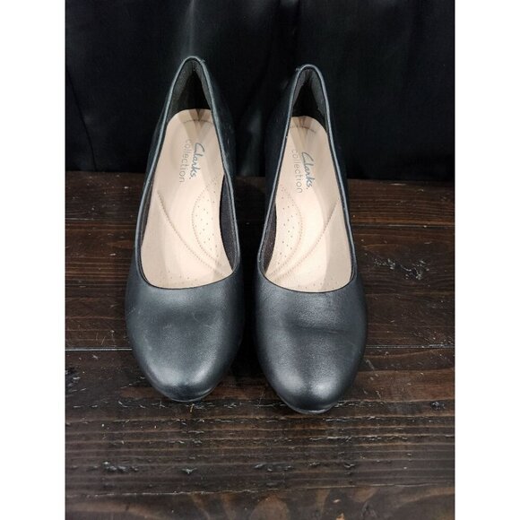 NEW Clarks Adriel Viola Women's Ortholite High Heel Platform Pumps/Sz. 6.5M - Picture 5 of 7